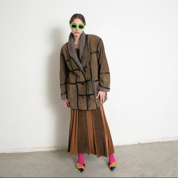 90s shearling sherpa jacket - Picture 7 of 10